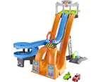 Little People Playset, Hot Wheels Racing Loops Tower, Spiral Racetrack With Stunt Ramp And Sounds