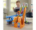 Little People Playset, Hot Wheels Racing Loops Tower, Spiral Racetrack With Stunt Ramp And Sounds