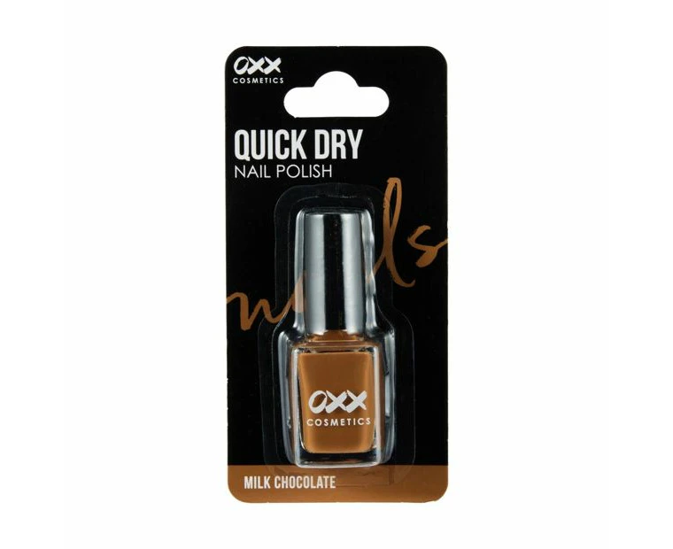 Quick Dry Nail Polish, Milk Chocolate - OXX Cosmetics