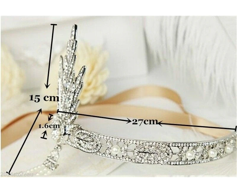 Great Gatsby Deluxe Headpiece Bracelet Ring Set