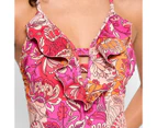 Target Keyhole Frill One Piece Bathers - Shape Your Body