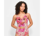 Target Keyhole Frill One Piece Bathers - Shape Your Body