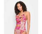 Target Keyhole Frill One Piece Bathers - Shape Your Body