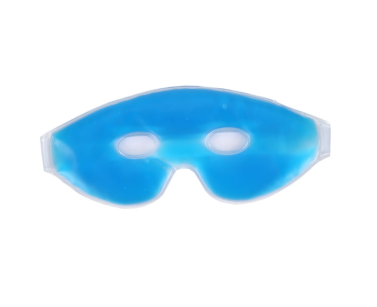 Portable Cooling Gel Eye Mask Ice Pack Relaxing Sleep Aid Headband Blue