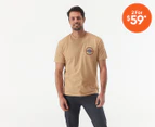 Billabong Men's Rotor Diamonds Short Sleeve Tee / T-Shirt / Tshirt - Dusty Gold