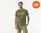 Quiksilver Men's Mind Barrel Short Sleeve Tee / T-Shirt / Tshirt - Four Leaf Clover