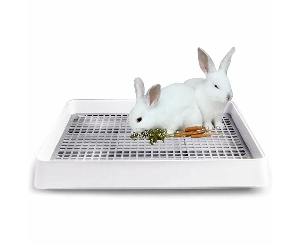 Rewera Oversized Rabbit Litter Box With Grid Caged Cat Litter Box Oversized Rabbit Litter Box 5746.7.8Cm（Large）