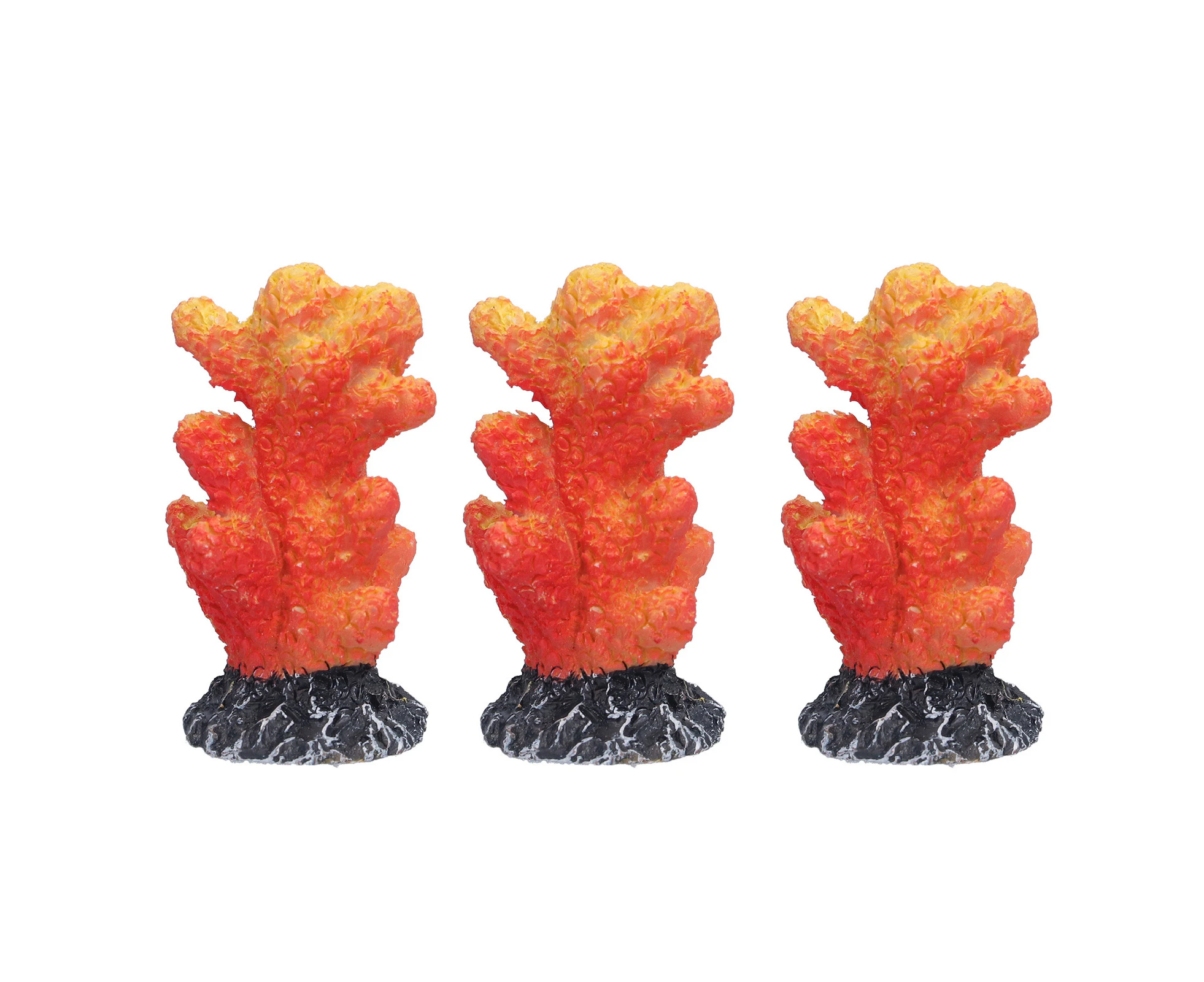 3Pcs Aquarium Simulation Coral Fish Tank Landscaping Decoration Artificial Coral Plants Resin Ornaments