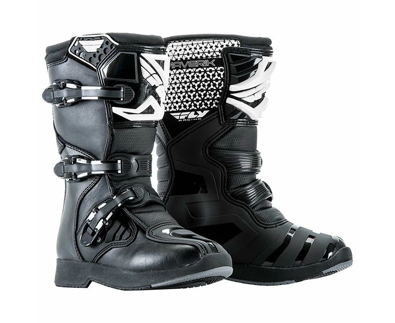 Fly Racing Maverik Motorcycle Youth Boots - Black/3