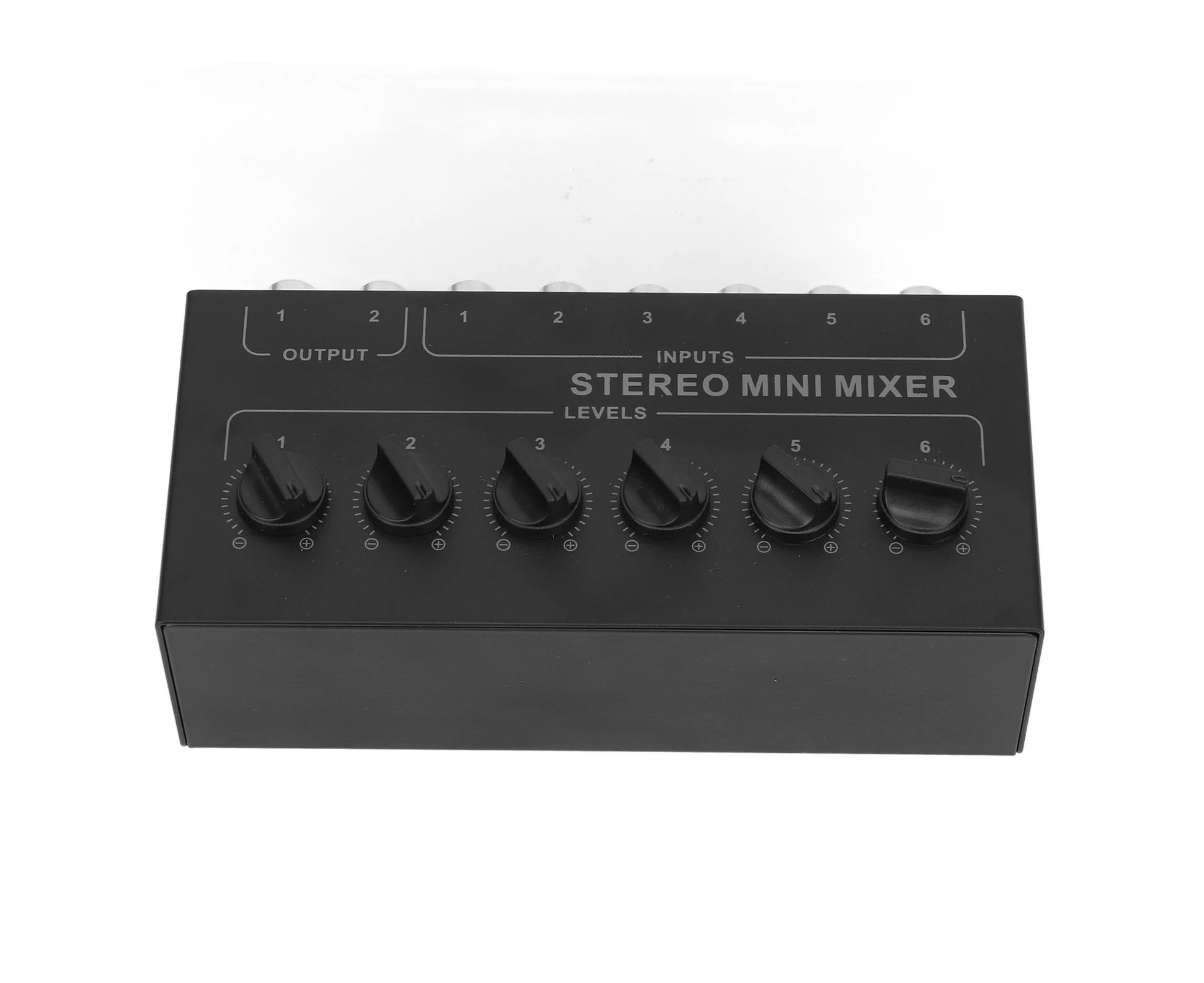 Mini Stereo Mixer 6 Channel Independent Volume Control Portable Passive Mixer For Pc Cd Laptop