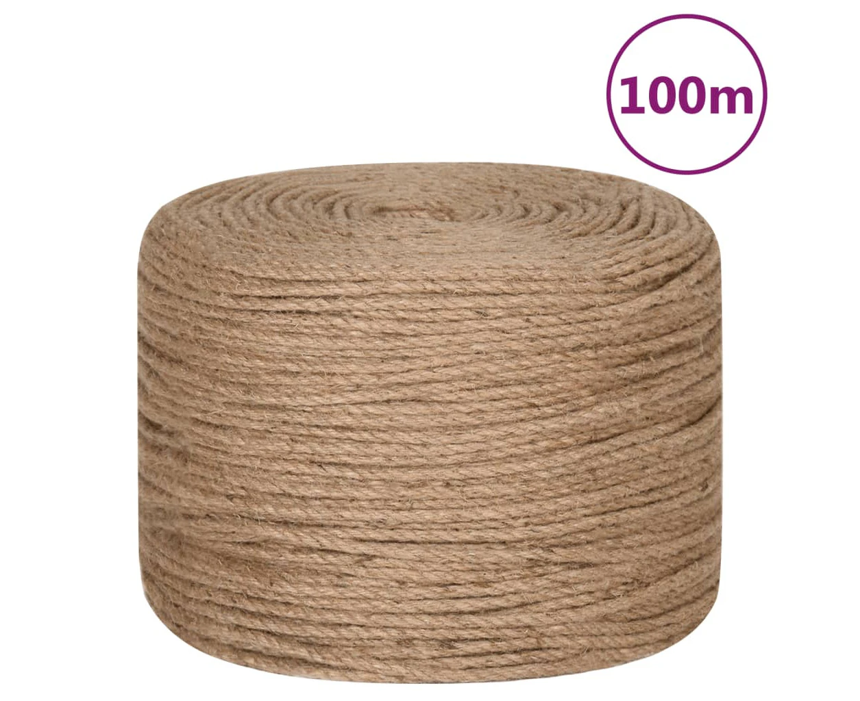 vidaXL Rope 100% Jute Home Lifting Swing Transport Household Cable Multi Sizes