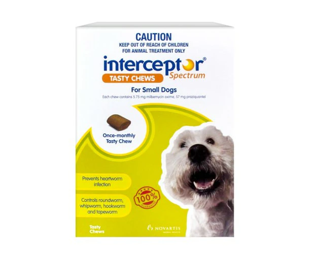 Interceptor Spectrum Chews Small 4-11kg Green 6 pack