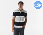 Tommy Hilfiger Men's Rugby Stripe Polo Shirt - Grey Heather