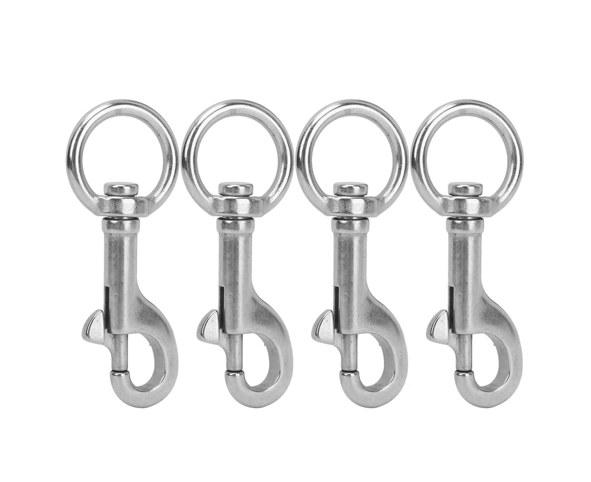 4PCS Swivel Eye Bolt Snap Hook 316 Stainless Steel Marine Grade Scuba Diving Clip for Ship 4#