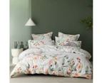 Logan and Mason Gumnut Green Donna Quilt Cover Set - Queen Size