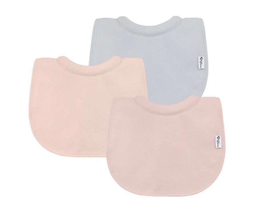 Green Sprouts | Bibs Milk Catcher - Stay Dry (3pk)- 0/6months - Rose/Grey