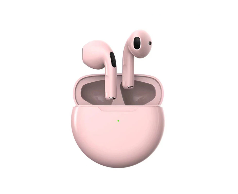 Wireless Headset TWS Headphones Air Pro 6 with Mic Fone Bluetooth Earphones Sport Earbuds Pro6 Earphone for Apple iPhone Xiaomi Huawei - Pink