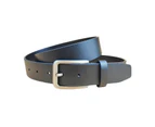 Black Cowhide Black Mens Leather Belt