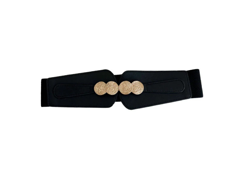 Fashion Wide Waist Belts Women Waistband Elastic Belt Strap Black