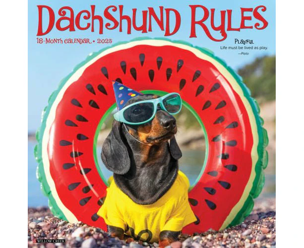 2025 Dachshund Rules Wall Calendar