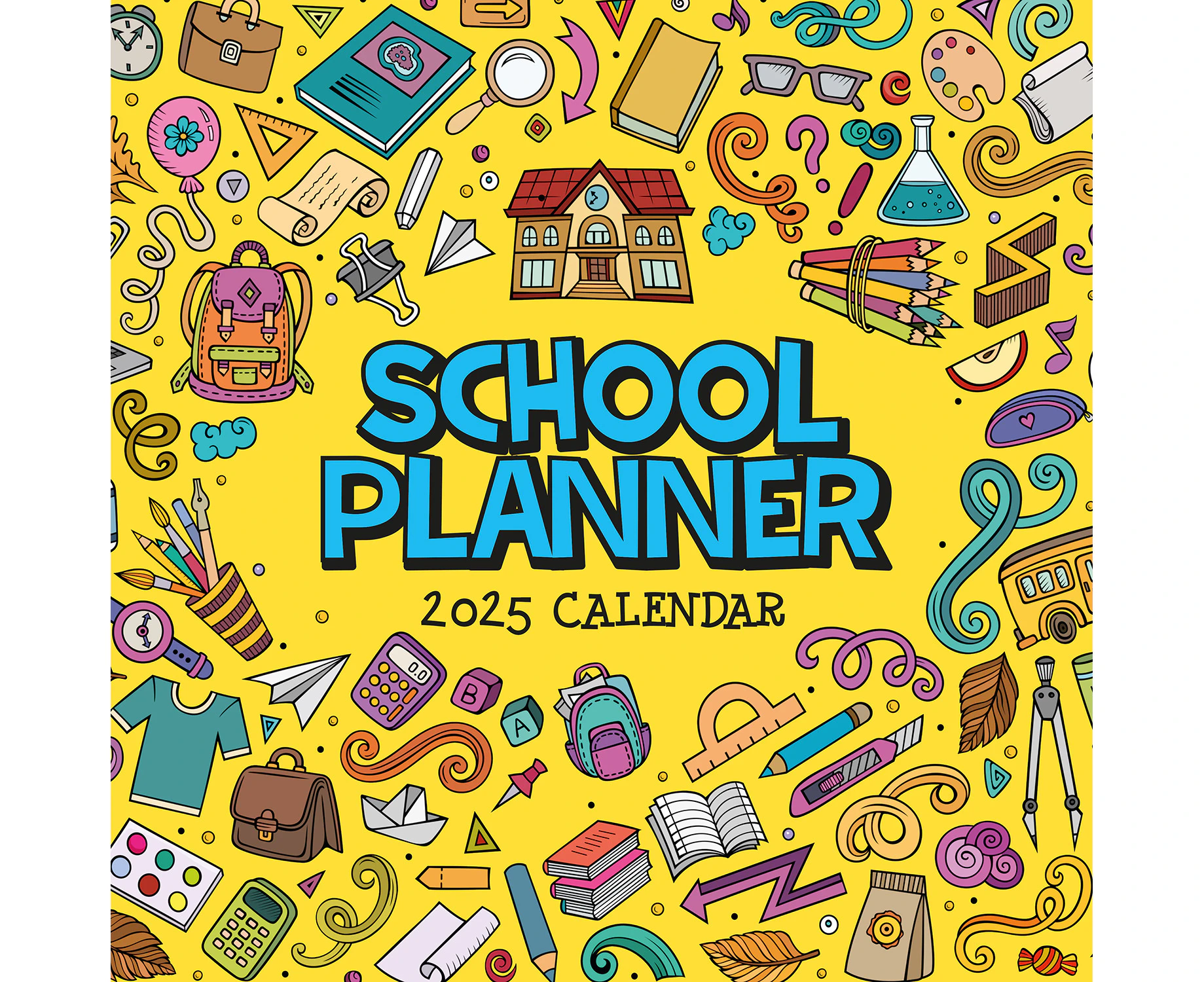 2025 Calendar School Planner 16-Month Square Wall Red Robin RR250330