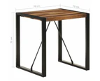 vidaXL Dining Table 70x70x75 cm Solid Wood Acacia with Sheesham Finish