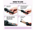 WSECOMM 4000 mAh USB Cordless Curling Iron Rechargeable, 302°F-356°F Mini Hair Curler, Portable Travel Curling Iron, with 3 Temp Setting, Small Hai