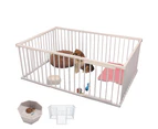 BJWD Dog Playpen Enclosure Portable Panel Pet Playpen Fold Puppy Exercise Play Fence 8Panels