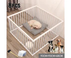 BJWD Dog Playpen Enclosure Portable Panel Pet Playpen Fold Puppy Exercise Play Fence 8Panels