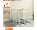 BJWD Dog Playpen Enclosure Portable Panel Pet Playpen Fold Puppy Exercise Play Fence 8Panels