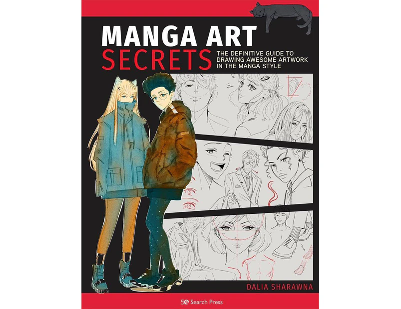 Search Press Manga Art Secrets Paperback Learning Creative Art Book 128-Pages