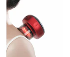 Electric Cupping Therapy Smart Red Light Heating Scraping Massager - black