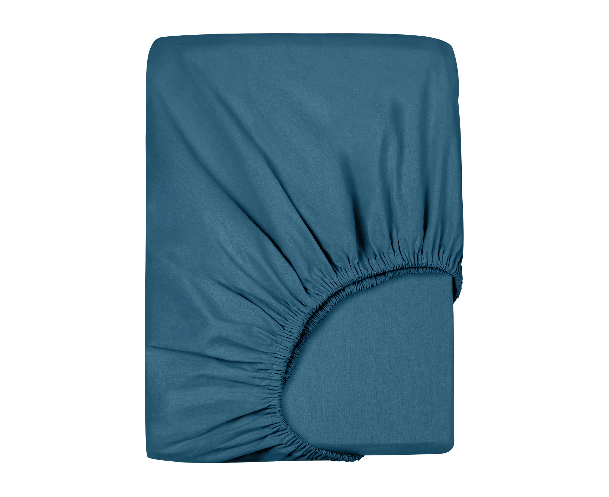 Linenova Cooling Bamboo 1 Piece 2000TC Fitted Sheet 40cm Wall - Biscay blue