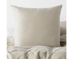 In2Linen Chunky Waffle Pure Cotton Quilt Cover Set I Stone/Linen