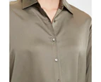 Long Sleeve Satin Shirt - Preview