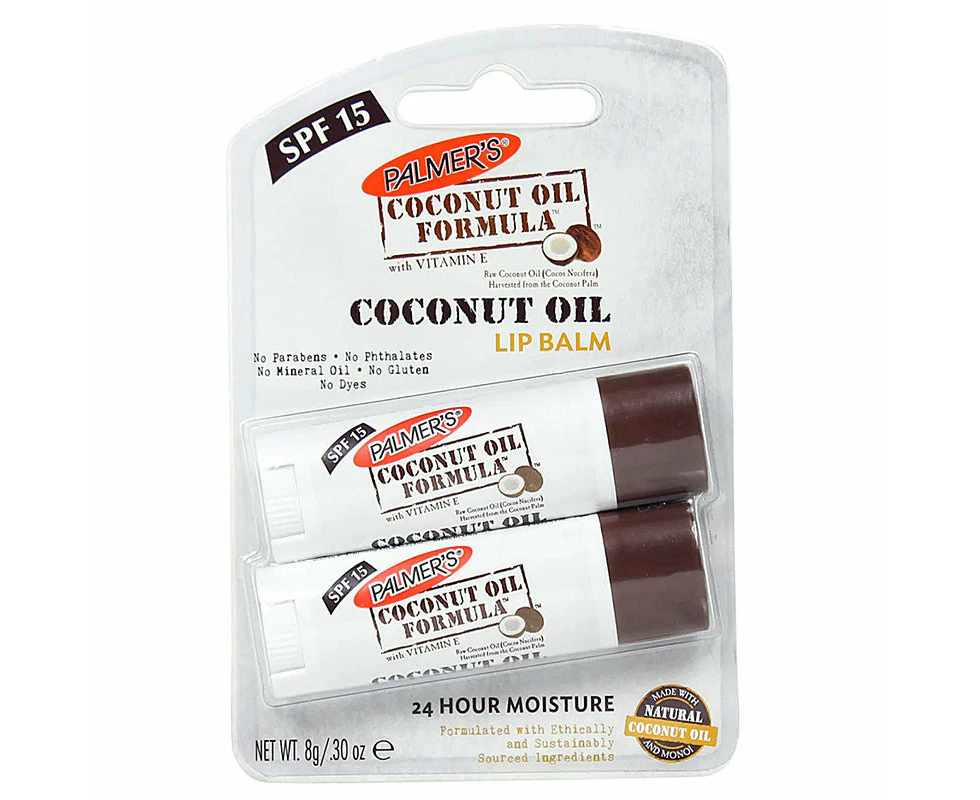 Palmers Coconut Oil Lip Balm SPF15 (Twin Pack)