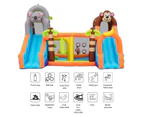 AirMyFun 12 Play Zones Inflatable Dual Water Slide Animal Theme Jumping Castle