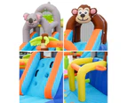 AirMyFun 12 Play Zones Inflatable Dual Water Slide Animal Theme Jumping Castle