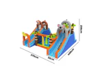 AirMyFun 12 Play Zones Inflatable Dual Water Slide Animal Theme Jumping Castle