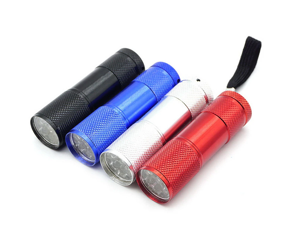 18-Piece Mini LED Flashlight Set, Colored Aluminum Hand Lamps with Neck Strap & 54 AAA Batteries for Camping, Outdoor, Kids' Gifts