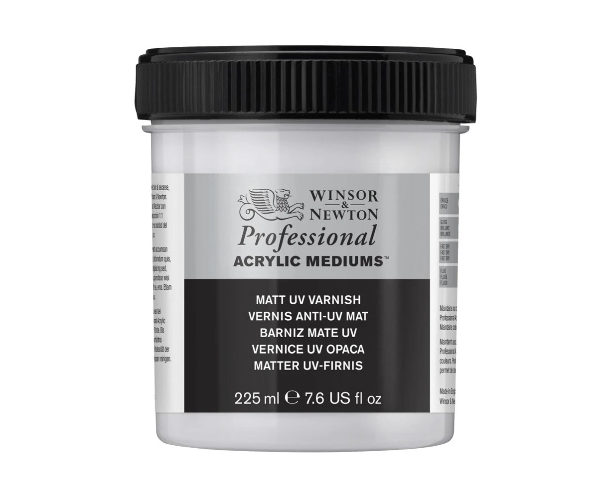 Winsor & Newton 225ml Professional Acrylic UV Varnish Art/Paint Coating Matt