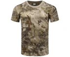 Men Military Tactical Camouflage Camo T-Shirt Army Combat Short Sleeve Breathable Tee Tops