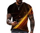 Men Graphic Printed Summer Short Sleeve Casual Crew Neck T-shirt Tee Top