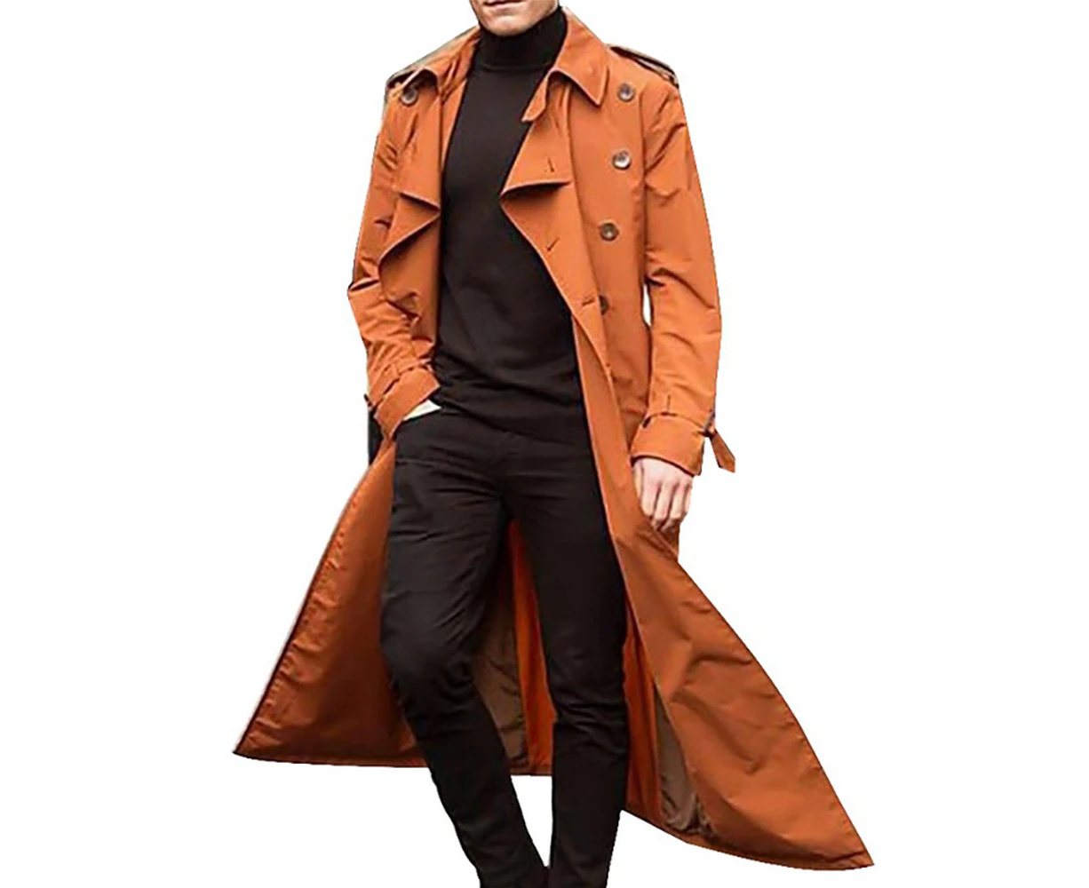 Men Windbreaker Windcheater Wind Jacket Long Coat Outwear