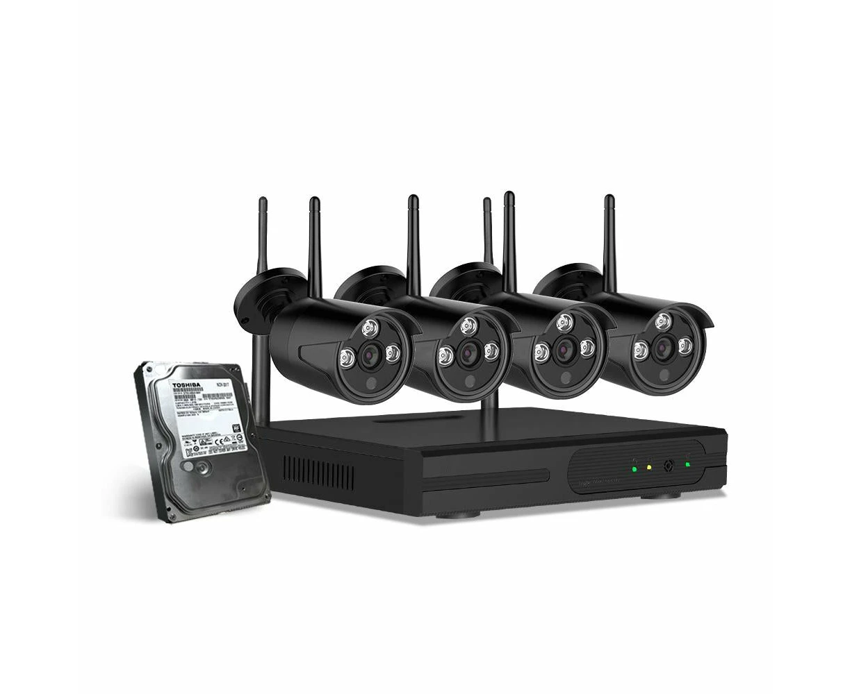 Wireless Security System 1080P 8CH NVR System 2TB HDD with 4 Cameras