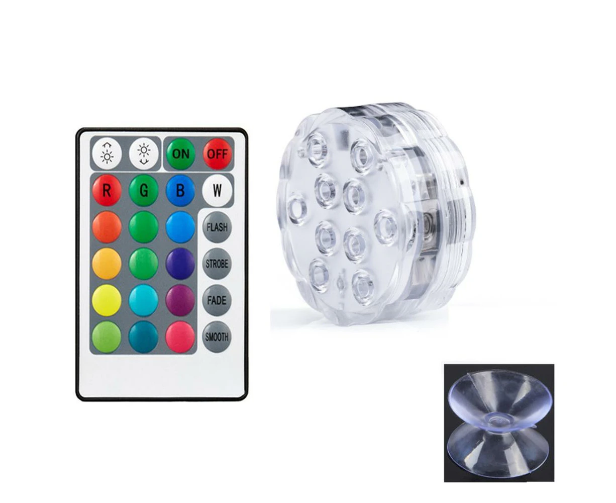 10/13 Lights Remote Controlled LED Diving Light with Magnetic Suction Cup for Fish Tank and Swimming Pool