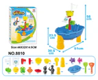 Gem Toys Pirate Ship Modelled, Sand and Water Table with 24 Accessories