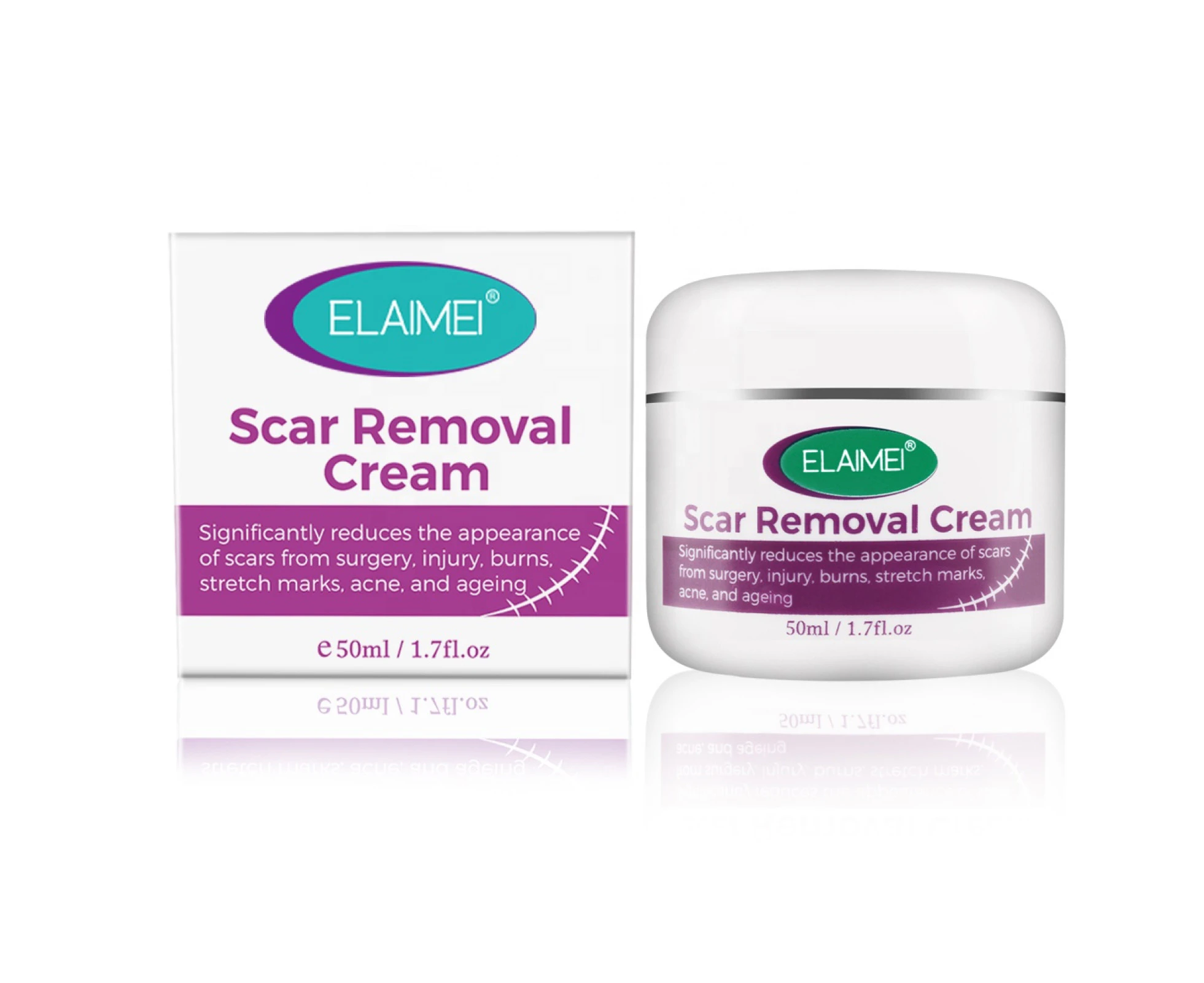 Elaimei Advanced Scar Removal Cream Treatment Stretch Marks Ointment Acne Spots Repair Healing Skin Care Face Blemish 50ml