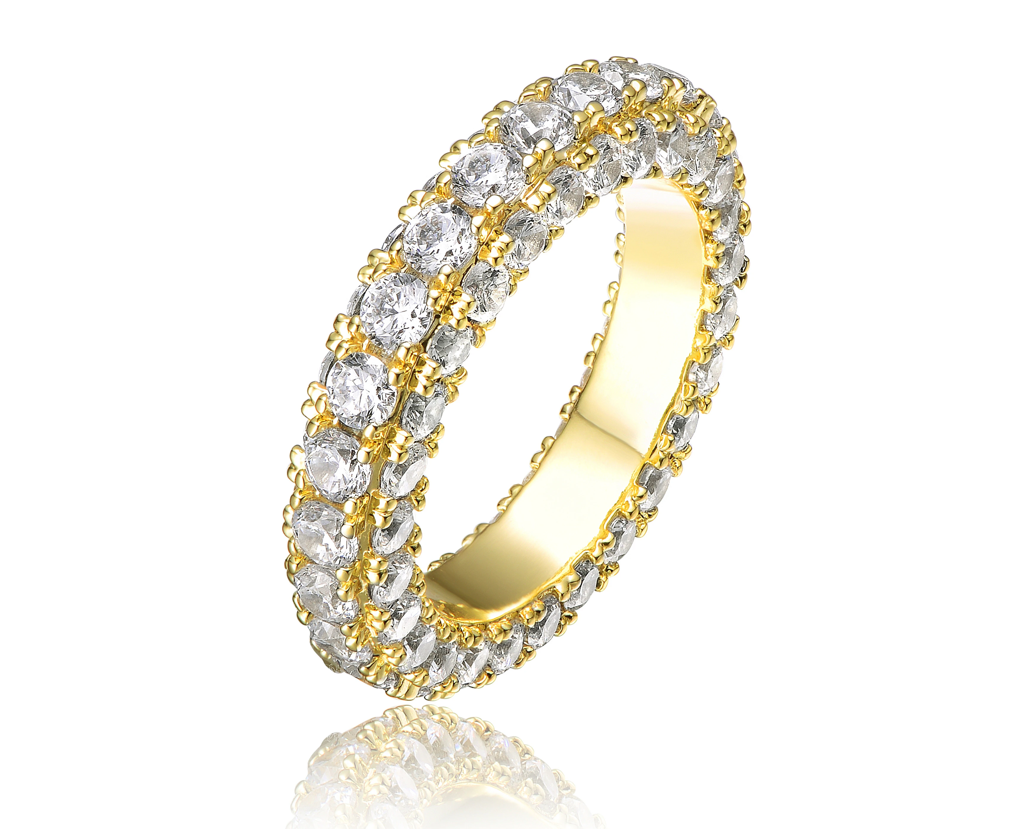 Rachel Glauber Gold Cubic Zirconia Band Ring