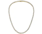 Genevive Gold Cubic Zirconia 4MM Tennis Necklace